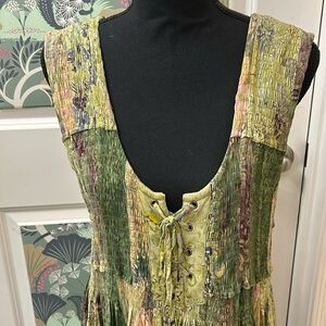 New, never worn patchwork maxi dress 100%rayon 2x/3x